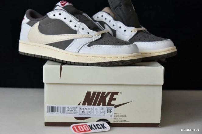 x Air 1 Travis Jordan Mocha Reverse DM7866-162 Scott 1012